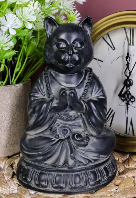 Buddha Cat Statue Meditating Zen Cat Figurine Cat Memorial Or Spiritual Decor