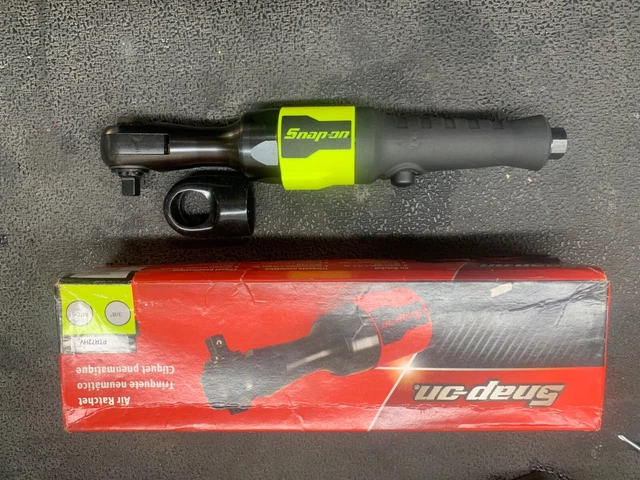 snap on 3/8 pneumatic heavy-duty yellow air ratchet with rubber boot 