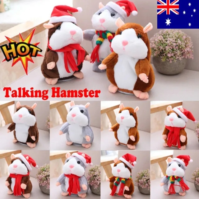 Christmas Pet Talking Hamster Plush Animal Toy Electronic Hamster Mouse UN