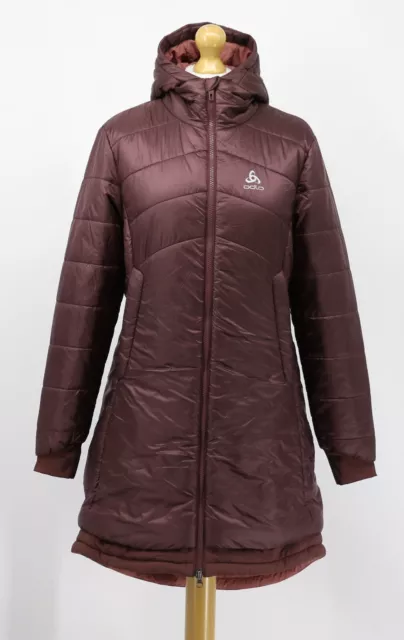 Odlo Cocoon S-Thermic Womens Burgundy Parka Jacket M Rrp £190 Mc