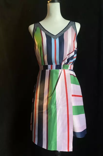 Nuova gonna Ted Baker Set + top astratto molto raro taglia 1 2 uk 8 coordinazione asimmetrica