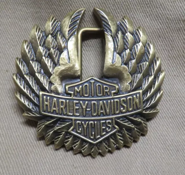 Vintage Harley Davidson Bronze Belt Buckle.