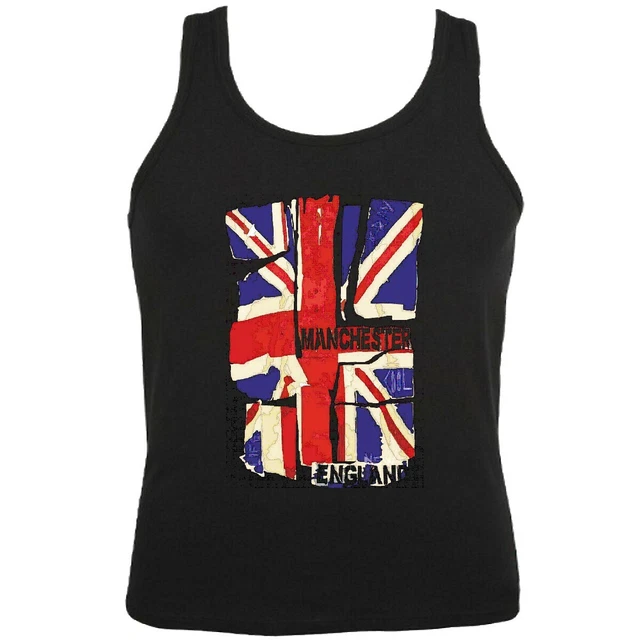 Tank Top MANCHESTER ENGLAND FLAGGE FAHNE LONDON BIG BEN UNITED KING NEW YORK