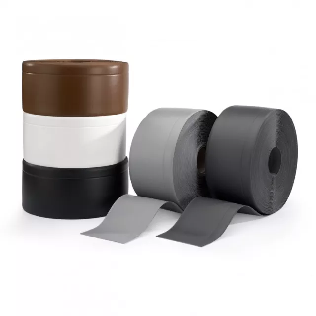 Plinthe souple autoadhésive PVC 50x20 mm – 1 mètre, Plinthe autocollante  flexible - pliable, Plinthe souple premium pour revêtement de sol, Montage  facile, gris cendre : : Bricolage
