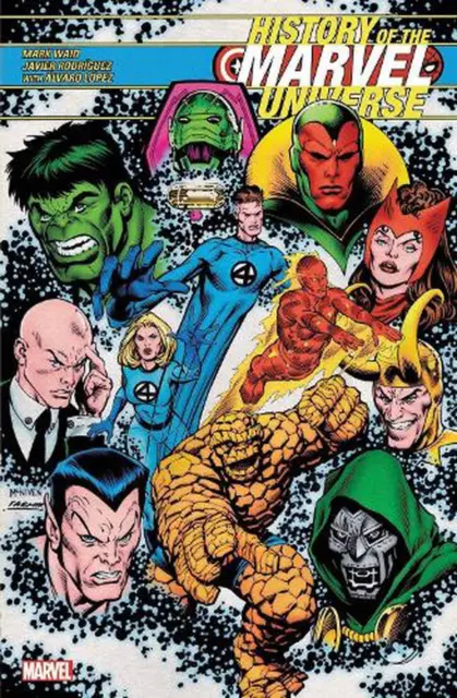 Libro de bolsillo de la historia del universo Marvel de Mark Waid (inglés)