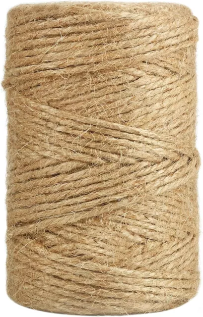 Vivifying Jute Twine, 328 Feet 3mm Strong Natural Garden Twine for Brown