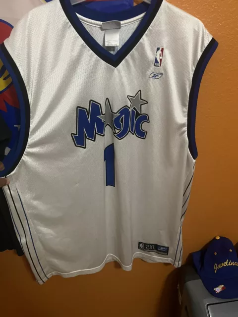 Authentic Orlando Magic Tracy Mcgrady Blue Vintage VTG Jersey NBA Reebok  Size 56