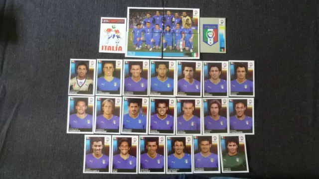 Vignettes Panini Foot Euro 2008 Equipe Italie Italy Team Complete New