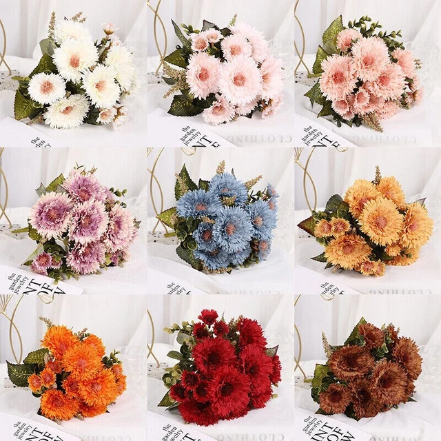 Artificial Silk Fake Flowers Bunch Bouquet Wedding Home Decor Mother' Day Gifts