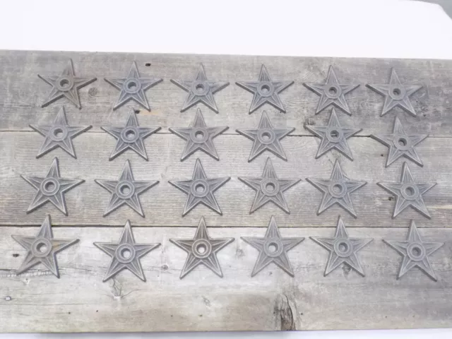 24 Cast Iron Stars Washer Texas Lone Star Ranch 3 7/8" Large Primitive Raw Craft