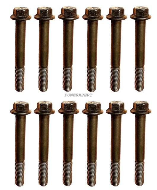 12Pcs Original Exhaust Manifold Bolts 3944593 For Cummins Dodge Ram 5.9 6.7L