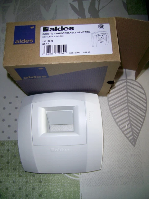 Bouche hygroreglable sanitaire "Curve" ALDES ref 11015024