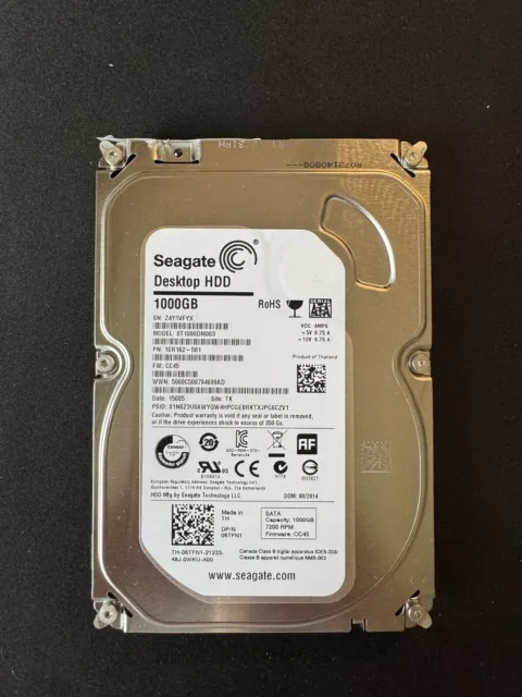 Seagate Barracuda 1TB 7200RPM Interne Festplatte (ST1000DM003)