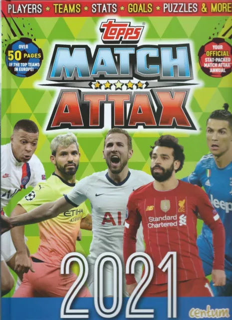 Topps Match Attax Official Annual 2021 H/Cover Book 54 Pages Top European Teams