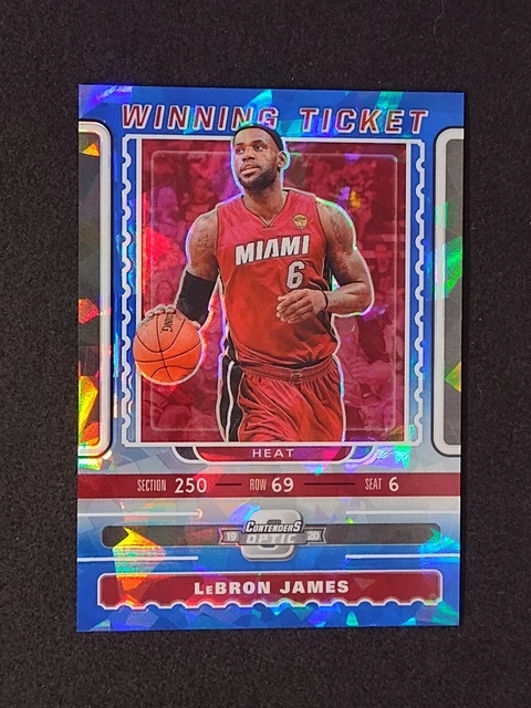 2019-20 Contenders Optic Lebron James Winning Ticket Blue Ice Prizm #2