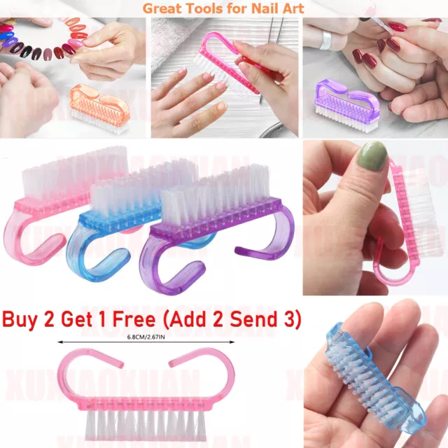 Handle Grip Nail Brush Hand Fingernail Brush Cleaner Scrubbing For Toes / Nails