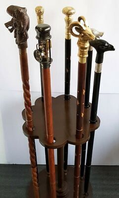 8 Victorian Ornate Vintage Cast Multiple Handcrafted Walking Sticks Stand design