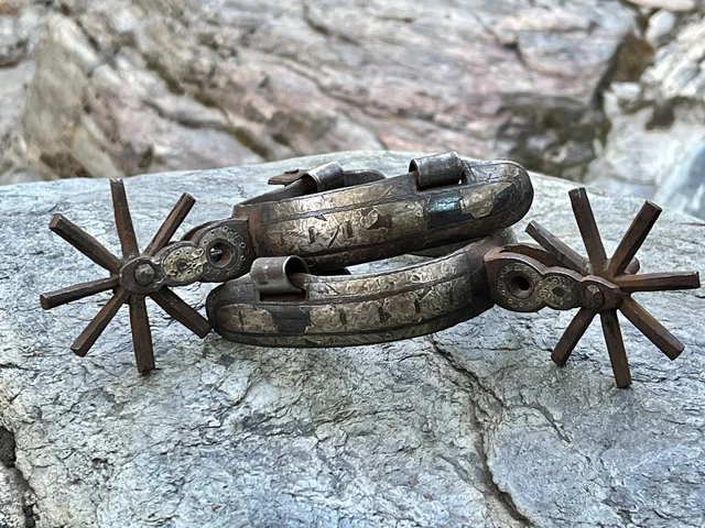 Antique Double Mounted with Silver Vaquero / Mexican Spurs