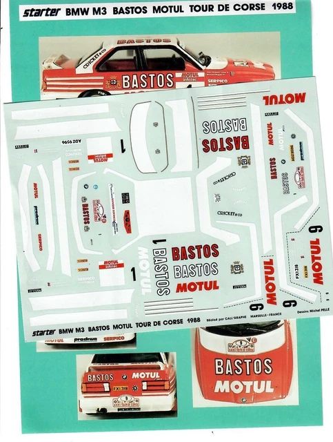 1/24 Ixo 1988 BMW M3 (E30) #9 4th rally Tour de Corse Bastos Motul BMW