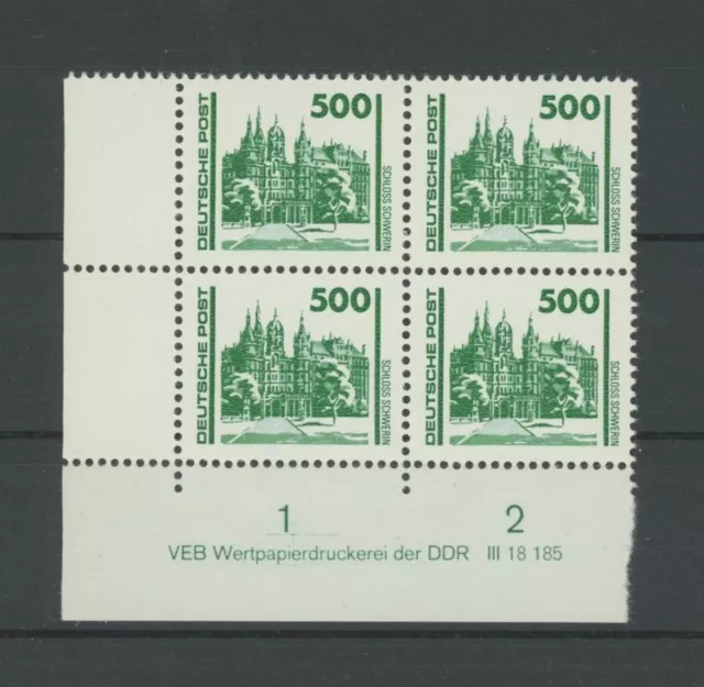 DDR DRUCKVERMERK 3352 DV BAUWERKE 1990 postfrisch ** MNH Mi 52.- m2626
