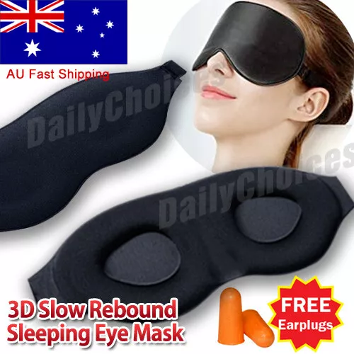 Travel Sleep Eye Mask soft 3D Memory Foam Padded Shade Cover Sleeping Blindfold