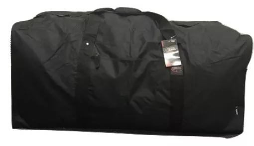 Square Cargo Sports Bag 42 Inch Black Duffel Camp Huge Jumbo Duffelbag Tote 42"