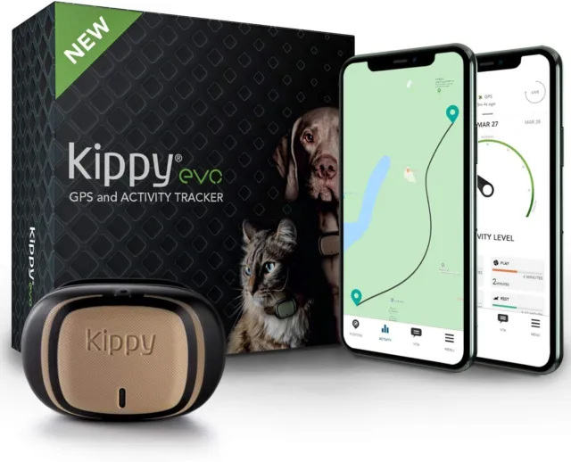 Kippy Evo | GPS per Cani - Localizzatore per Cani e Gatti Impermeabile con GPS p