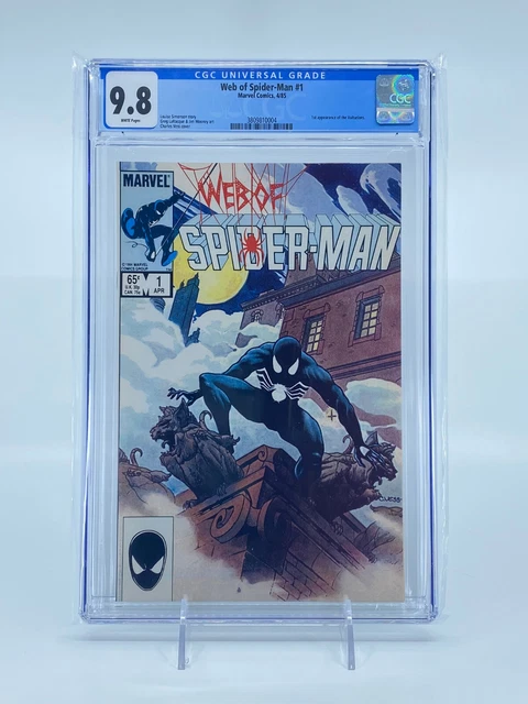 Web of Spider-Man (1985) #1 CGC 9.8 White Pages Iconic Black Suit Cover