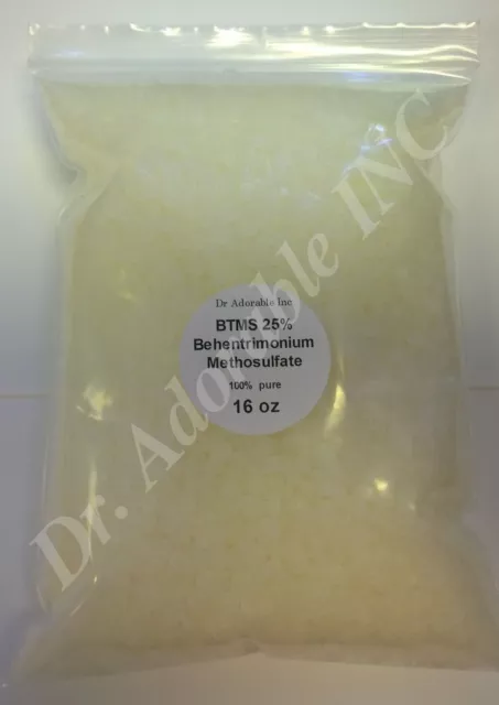 Traverse Bay Bath And Body BTMS Behentrimonium Methosulfate Cetearyl  Alcohol 25% - 4 oz. Conditioning Emulsifier. Resealable stand-up moisture  barrier pouch.