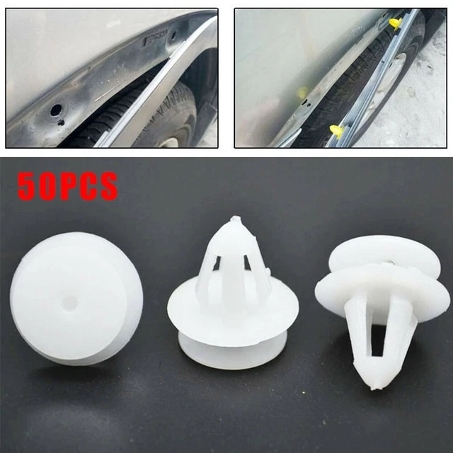BUSES FIXATION ATTACHE Rivet Plastique Bordure Truck Blanc 50Pcs ...