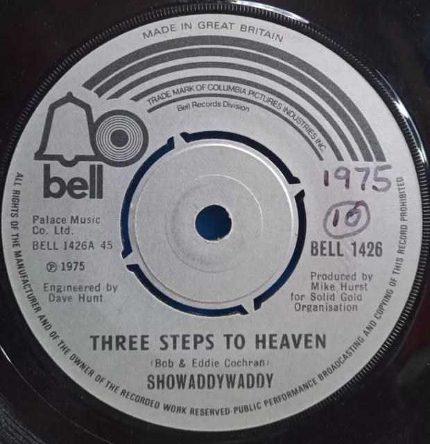 SHOWADDYWADDY - THREE STEPS TO HEAVEN / THE PARTY            UK 7'' vinyl single