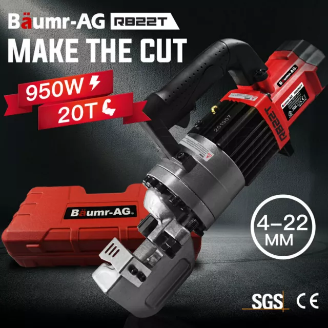Baumr-AG 950W 22mm Rebar Cutter Electric Hydraulic Reo Bar Portable Machine Re
