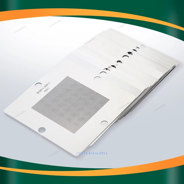 BGA 27 Pièces Universal 80x80MM Pochoirs pour puces à pas régulier