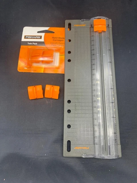 FISKARS 9" Personal Paper Trimmer plus extra refill blades