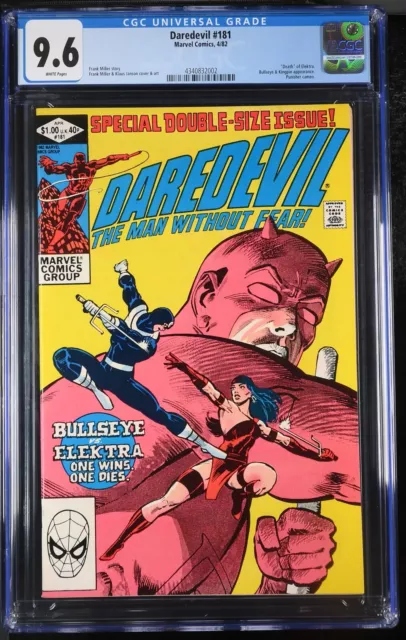 Daredevil #181 Cgc 9.6 Marvel 1982 Death Of Elektra Bullseye Frank Miller