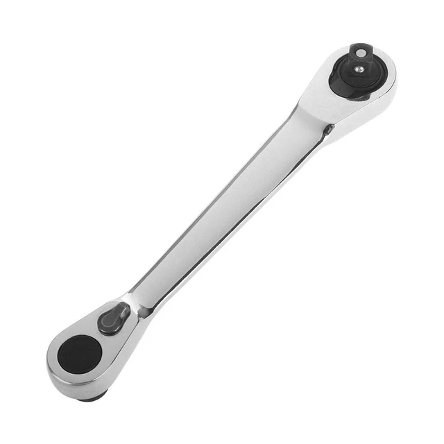 72-Tooth Double Tête Carré Deux Sens Cliquet Douille Clé Mèche Hexagonal Outil