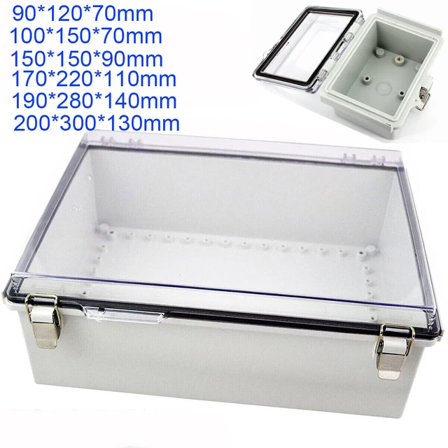 Hinged Cover IP67 Waterproof ABS Enclosure Electrical Junction Box Project Case