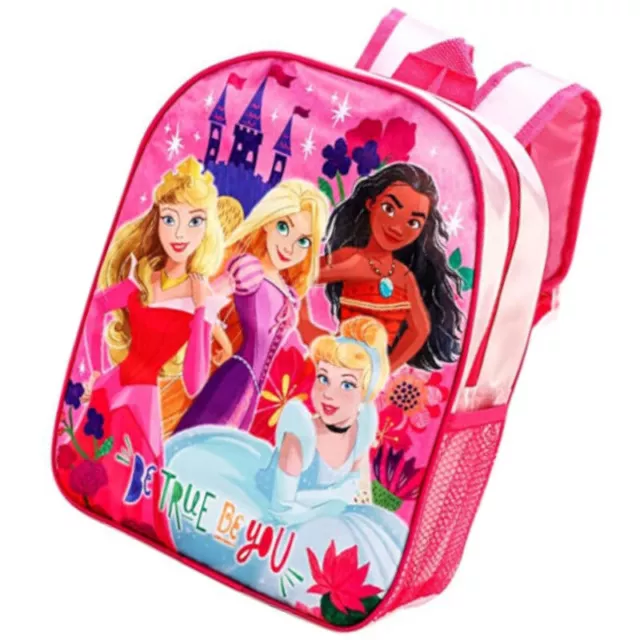 Girls Kids Pink Disney Princess Standard School Rucksack Backpack Lunch Bag