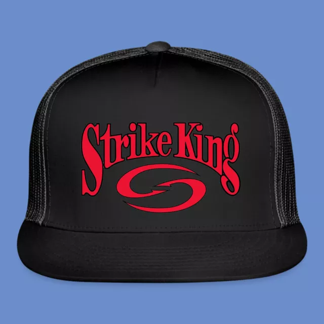STRIKE KING FISHING Logo Black Trucker Hat Cap Adult Size $26.89 - PicClick