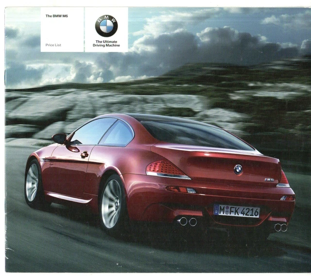 BMW M6 COUPÉ Technische Daten 2005-06 UK Marktbroschüre 6er EUR 33,31 ...