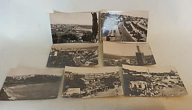 Lot of 7 Vintage B&W Real Photograph Postcard Tangier Morocco Africa 1930s-40s.
