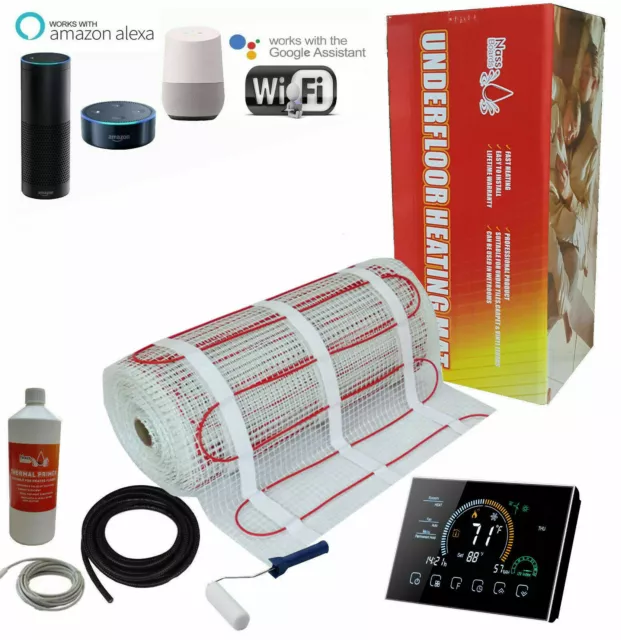 Kit eléctrico de alfombrilla de calefacción por suelo radiante 200 W por m2 - VENDEDOR DEL REINO UNIDO, BCA inteligente