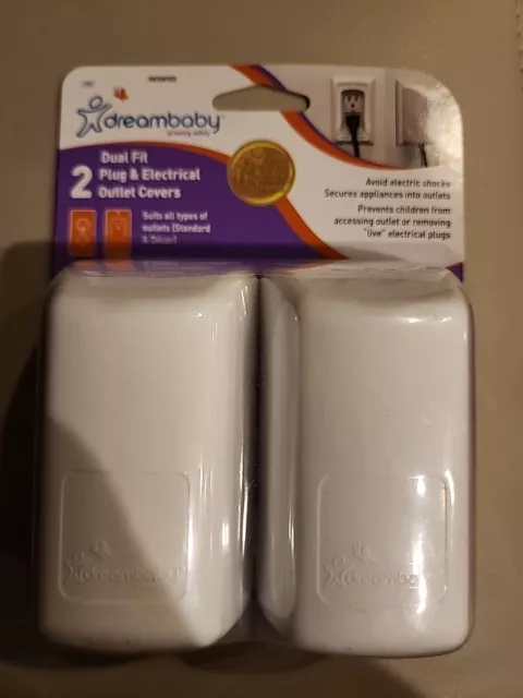 Dreambaby Dual Fit Plug and Electrical 2-Piece Outlet Cover NEW SEALED