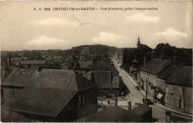 CPA CHATILLON-en-BAZOIS general view taken Grange-Arthe Nievre (100260)