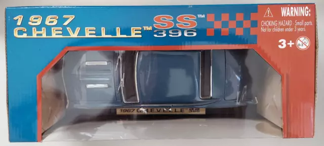 Moter Maxx 1967 Chevrolet Chevelle SS 396 Blue 1/18 Scale Muscle Car