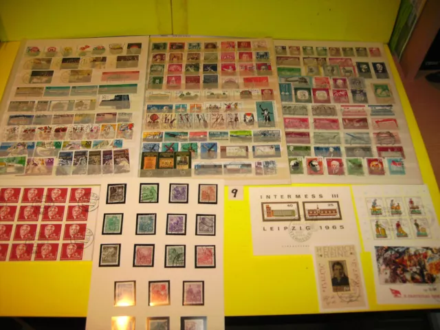 9 ) Briefmarken der DDR, ab 50/60er Jahre  Posten & Lots gestempelt