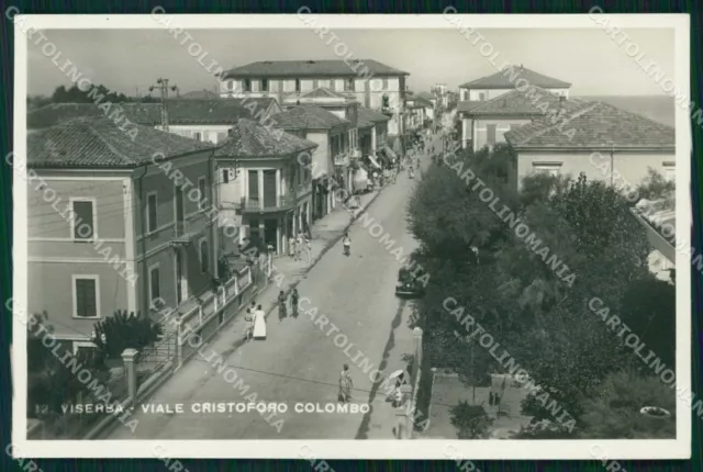 Rimini Viserba Viale Cristoforo Colombo Foto cartolina RT1971