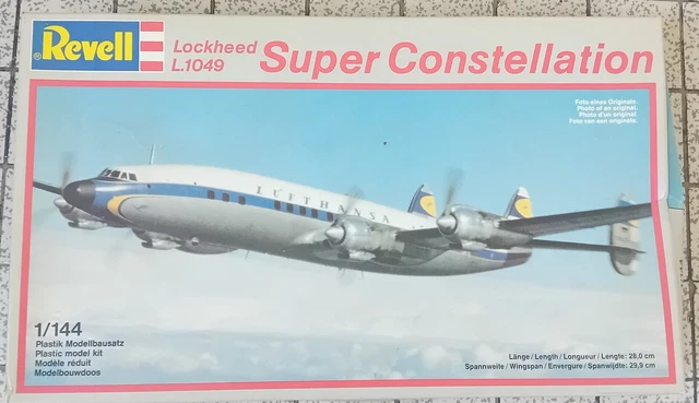 Maquette avion Revell LOCKHEED L;1049 SUPER CONSTELLATION  1986  Eche 1/144 Neuf