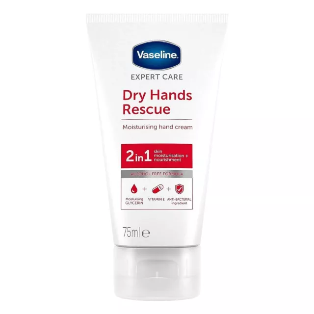 Vaseline Dry Hands Rescue 2in1 Crème pour les mains 75 ml Livraison...