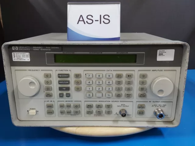 Agilent 8648C: 9kHz-3000MHz, Signal Generator AS IS SELLING (1900)